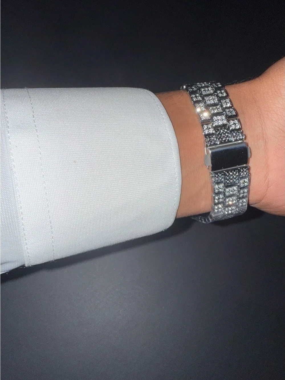 Silver Moissanite Gemstone Watch